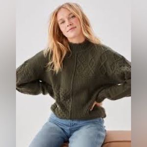 American Eagle Soft and Cozy Mixed Knit Sweater